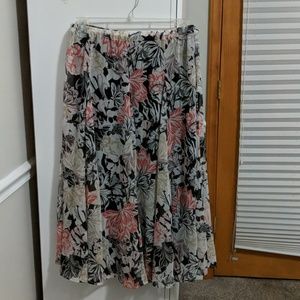 Christopher and Banks floral maxi skirt